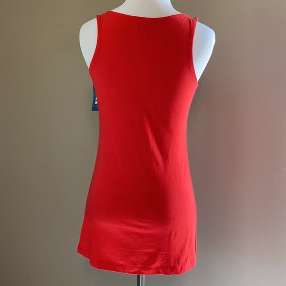NWT Old Navy Red Beaded Neck Tank Top - Picture 6 of 10